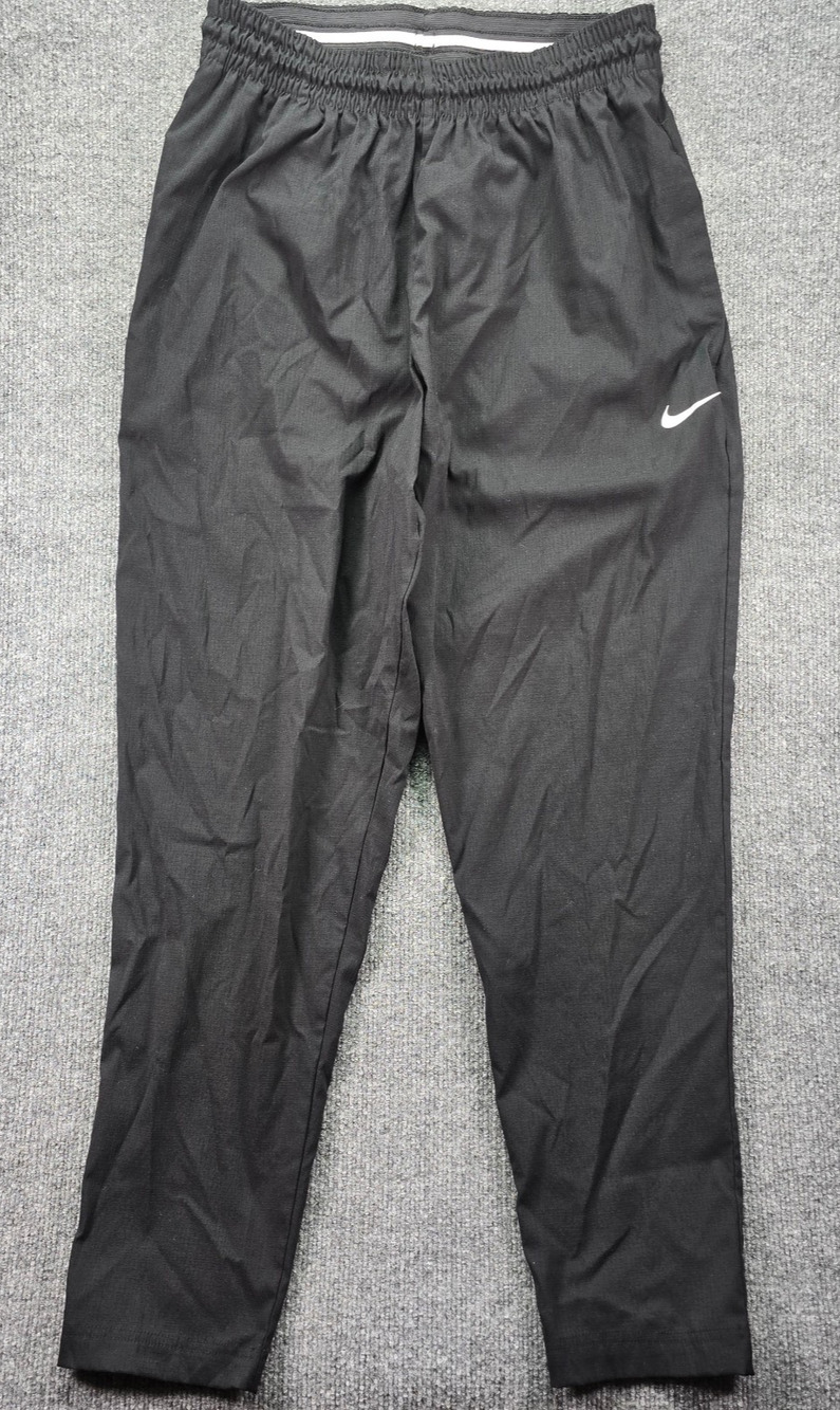 Nike Woven Basketball Pants Mens Large Black Stretch Drawstring Athletic Pockets